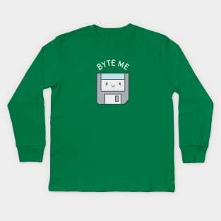 Cute Retro Floppy Disk Pun T-Shirt Kids Long Sleeve T-Shirt